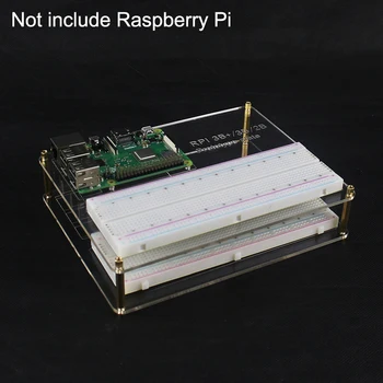 2 kos Raspberry Pi 3 Model B+ Vgradna Plošča Prototip Akril Odbor Preizkusne Tablice +MB-102 točki Breadboard +65pcs Skok Kabel
