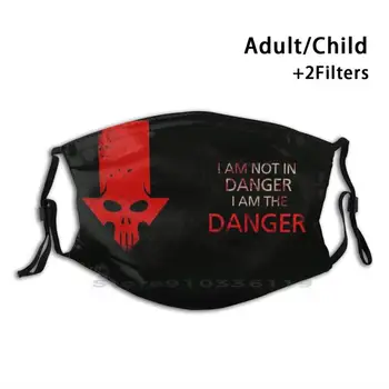 Nevarnost Print Masko Za Enkratno Uporabo Pm2.5 Filter Za Masko Otroci Nevarnost Rdeča Črna Lobanja Je Umrl