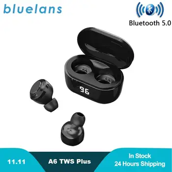 Novi A6 Mini TWS Plus Slušalke Bluetooth 5.0 Čepkov Stereo Bas Power LED Zaslon Nepremočljiva Slušalka Podporo Apt-X/SBC