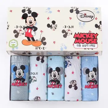 Original škatla 5pcs/set Disney Mickey Miške Minnie Otrok spodnjice otroci bombažno spodnje perilo, igrače, otroška darilo za Rojstni dan plišastih Lutka