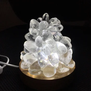 Nova Naravna jasno quartz Crystal gemstone lučka za meditacijo, reiki healing crystal grozdov vzorcu doma dekoracijo