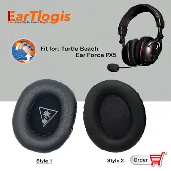 EarTlogis Zamenjava EarPads za Turtle Beach Ear Force PX5 PX-5 sestavni Deli Slušalke Earmuff Kritje Blazine Skodelice blazino
