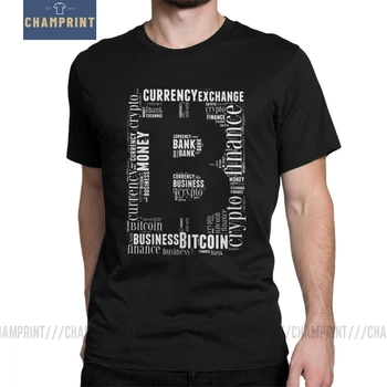Bitcoin Logotip Word Art Grafike Hipster Majica S Kratkimi Rokavi Moški Kratek Rokav Obleke, Vroče Prodaje Tee Shirt Čistega Bombaža Krog Vratu T-Majice