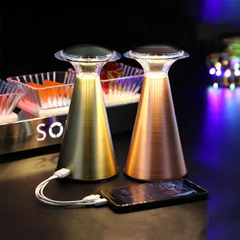 Thrisdar Touch Senzor Polnilna LED Bar namizne Svetilke Ustvarjalne Gob Night light Hotel Restuarant Cafe Zatemniti Tabela Svetlobe