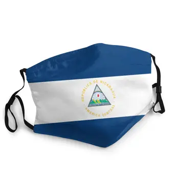 Nikaragvi Zastavo, ki Niso za Enkratno uporabo Tiskanih Usta Masko Windproof Hladno Dokaz Pozimi zaščitni Pokrov Žarilna za Moške, Ženske