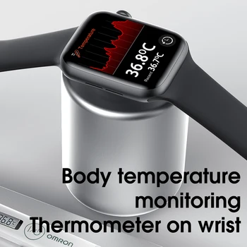 W16 Pametno Gledati 1.75 palčni Poln na Dotik IP68 Vodotesen Smartwatch z Srčni utrip, Krvni Tlak, EKG Monitor Watch6 PK IWO 12 IWO 8