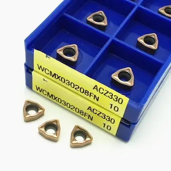 U-obliki svedra WCMX030208 ACZ330 WCMX030208FN karbida vstavite rezkanje rezalnik CNC orodje za rezanje šablon WCMX 030208
