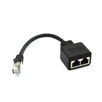 Osem jedro omrežni kabel razdelilnik eno točko dva adapter za mrežo CAT6 extender/CAT5 RJ45 sočasno Interneta, IPTV širokopasovna