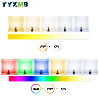 YYXMB LED Lučka Smart Tuya WiFi E27 Žarnica 9W RGBCW Zatemniti Združljiv ECHO/Google Domov/IFTTT Glasovni Nadzor