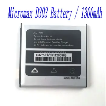 2PCS/Veliko Novo izvirno visoke kakovosti micromax d303 baterija za micromax D303 mobilnega telefona, ki je na zalogi +skladbo kode