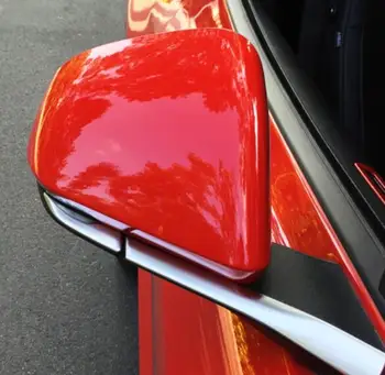 Najnovejši Pregled Ogledalo Kritje Ornamenti Zvonil Izhodni Zunanjost Styling Ogljikovih Vlaken ABS Za Ford Mustang 16 17 Up Brezplačna Dostava