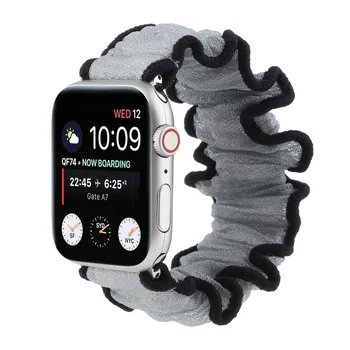 Scrunchie Trak za Apple Watch 44 mm 40 mm 38 mm 42mm Watchband Ženske, Dekleta Elastično Zapestnico Lase Band za iwatch 6 5 4 3 2 1