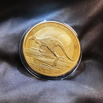 Vroče Prodaje Avstralski Kenguru Silver Plated Kovanec Elizabeta II, Design, Okrogle Kovinske Kovance z Plastično Ohišje Poslovna Darila