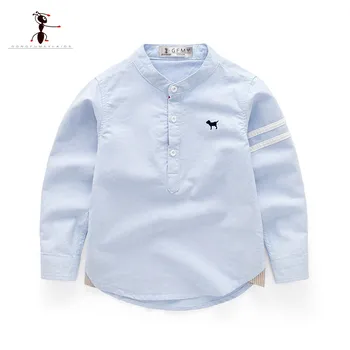 Kung Fu Ant 2019 Bombaž Priložnostne Baby Fantje Majice Oxford Tekstilne Šole Bele Majice, Tiskanje Pes O-Vratu Trdna Baby Otroci Majice