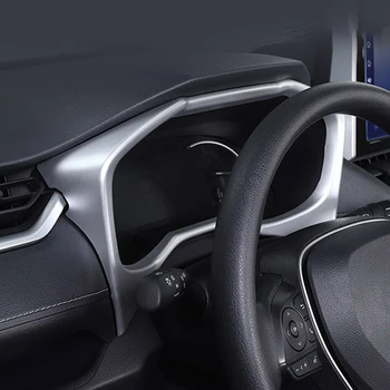Lsrtw2017 za Toyota RAV4 Xa50 Avto armaturne plošče Zaslona okvir Chrome okraskov Dodatki iz Ogljikovih Vlaken 2019 2020 2021 abs instrument