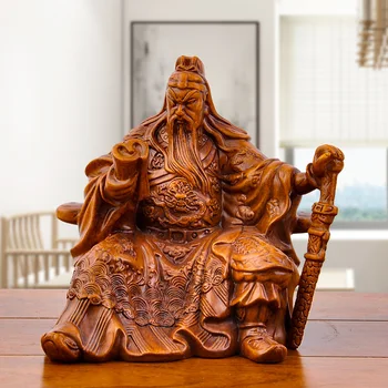 Novi Wushen Guangong kip，Smolo carving，Sodobne umetnosti kiparstvo，Domači dnevni sobi, mansarda dekoracijo，Znak Guan Yu Darilo Kip