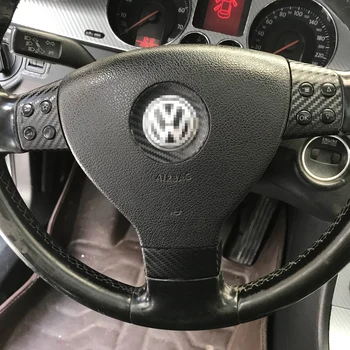Za Volkswagen Passat B6 2006-2011 Notranje zadeve Centralni Nadzorni Plošči Vrata Ročaj iz Ogljikovih Vlaken Nalepke Nalepke Avto styling Accessorie