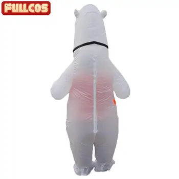 Napihljivi Polarni Medved Kostum za Odrasle Halloween Carnival Cosplay Fancy Stranka Obleko Moški Ženske Živali Rojstni dan Obleke