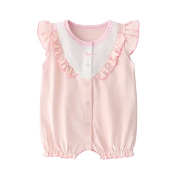 0-12M Baby Dekle, igralne obleke Novorojenega Dojenčka Baby Princess style roza Jumpsuit Playsuit Božič Otroške Kostume