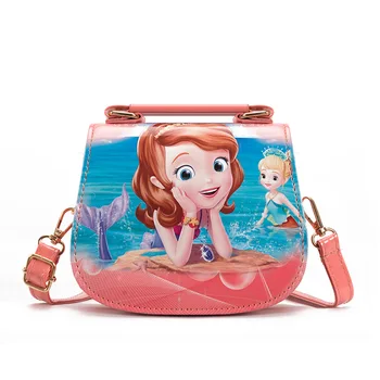 Disney princesa otrok pu messenger bag dekle Zamrznjeni rami Sofija torbici otrok, moda, nakupovanje vrečko