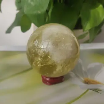 6-7cm Naravnih citrine Kristalno kroglo, rumena quartz gemstone žogo Reiki zdravljenje