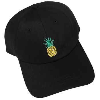 Poletje moda za moške baseball skp hip-hop kape ananas vezenje oče klobuki ženske bombaž nedelja klobuk vrnitev žoge klobuki gorras