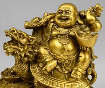 Kitajski Baker Bogastvo, Denar Vesel Smeh Maitreja Buda Na Zmaja Želva Kip