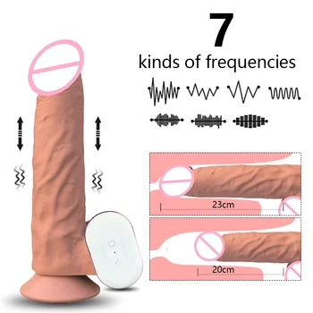 Dildo, Vibrator z Avtomatskim Teleskopsko Ogrevanje Velik kurac Za seks, Kože, Občutek sesalni penis, Dildo, Vibrator za ženske