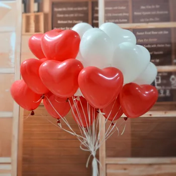 100PCSRed Roza Balon 12 Ljubezen Srce iz Lateksa Poročni Baloni Helij Balon valentinovo, Rojstni dan Napihljivi Baloni