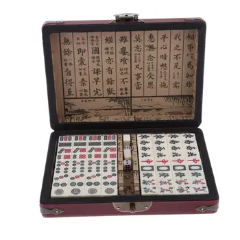 Mini Mahjong Tradicionalno Kitajsko Različico Igra s Prenosnimi Wodoen Polje Mah-Jongg Potovanja Družinski Prosti Čas
