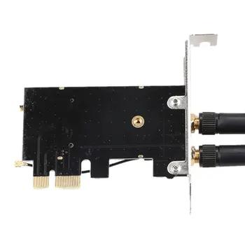 Brezžično Kartico pciE-1X, da NGFF-Ekey PCIE Laptop Pc WIFI WLAN Card Adapter Dvojno Anteno Adapter svet