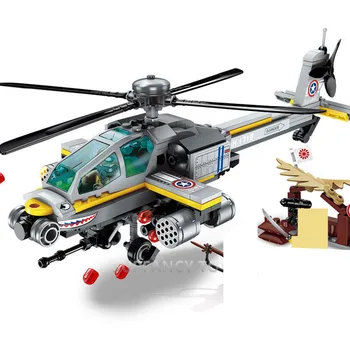 Vojaški Helikopter, ki Tank Model VOJSKE Tehnika gradniki Določa Vojaki Brinquedos DIY Opeke Izobraževalne Igrače za Otroke