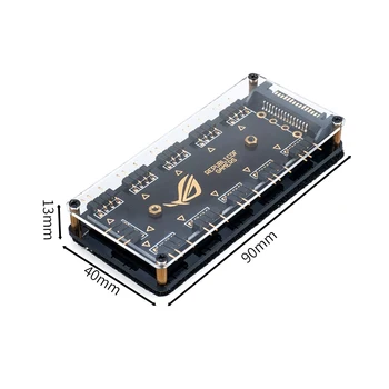RGEEK 5V 3-pin RGB 10 Hub Razdelilnik SATA Power 3pin ARGB Adapter Kabel Podaljšek za ASUS AURA SINHRONIZACIJA MSI ASRock RGB LED w/Case