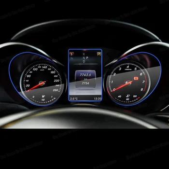 Lcd Avto armaturne plošče Zaslona Zaščitno folijo Anti-scratch Nalepke za Mercedes Benz C Razred W205 GLC X253 C253-2019