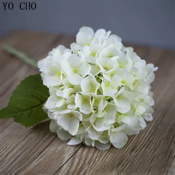 YO CHO Velike Umetne Hydrangea Cvetje Šopek Visoko Kakovostne Svile Cvet Za Dom svate, Dekoracijo Vrta Ponaredek Cvetje