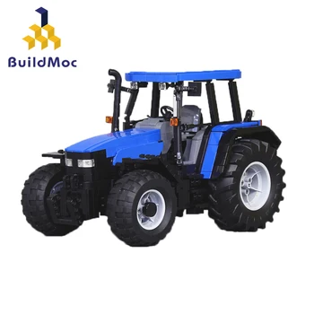 BuildMoc Tehnika Avto TM 140 traktor električna različica Klasičnih Gradnik Ustvarjalca Tovornjak Moc Opeke Izobraževalne Igrače za Otroke