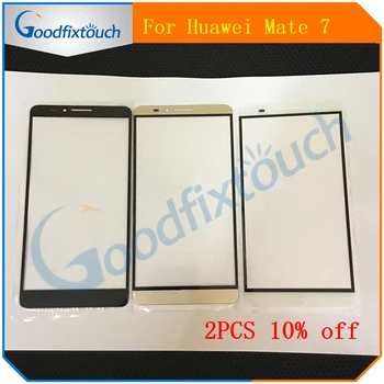 Za Huawei Mate 7 Sprednji Zaslon Zunanji Stekla Dotik Zunanji Pokrov Plošče Objektiv Zamenjava Črna/Bela/Zlata