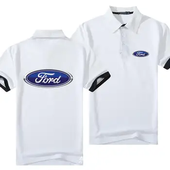 Poletje novih moških Ford logotip tiskanja kratka sleeved POLO majica visoko kakovostne modne priložnostne Harajuku čistega bombaža moške