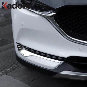 Za Mazda CX-5 CX5 2017 2018 2019 KF Chrome Spredaj Foglight Luči za Meglo Veke Obrvi Kritje Trim Avto Zaščito Dodatki