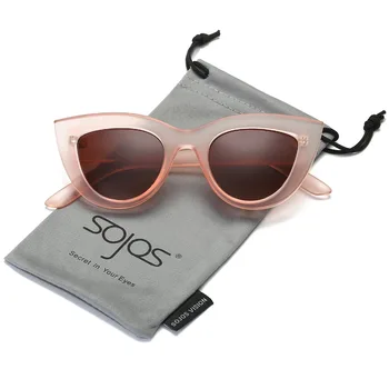 Sončna očala ženske Pribor CatEye Slog 2017 blagovne Znamke Oblikovalec Modnih Odtenkih črne plastike UV400 sončna Očala oculos de sol SOJOS