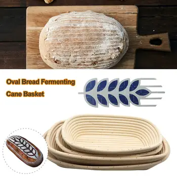 Kruh Fermentacijo Rattan Košarico Državi Štruce Kruha Testa Za Preverjanje Mase Okusa, Ki Dokazujejo, Košare Dobave