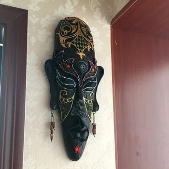Ustvarjalne Afriška Maska Steni Visi Bar Dekoracijo Notranjosti Obesek Shop Tattoo Wall Osebnost Dekoracijo Sten Zidana črna