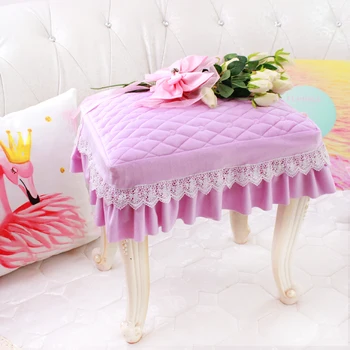 Antilop bombažne tkanine, roza/vijolična čipke klavir blatu kritje mizo /stol kritje čipke tassel dolžina:10 cm