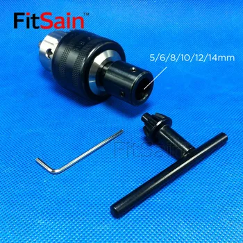 FitSain-B16 za 1,5-13mm mini vrtalne vpenjalne glave za motorna gred 8 mm/10 mm/12 mm/14 mm Priključite Palico, električno Orodje Pribor za vrtanje pritisnite