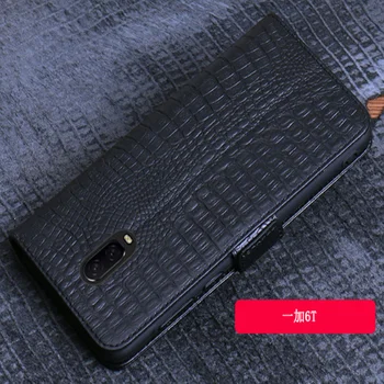 Pravega usnja magnetne sponke denarnico, telefon primeru reža za OnePlus 6T/OnePlus 6 stalni denarnico, telefon vrečke flip capa funda