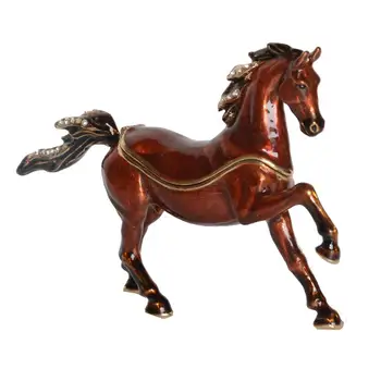 Arabski Konj Lakiranih Trinket Polje Spominek Polje Konj Figur Darila Kovinski Namizni Okras