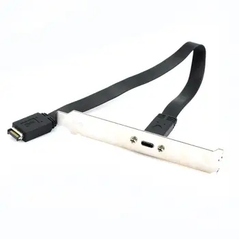 30 cm USB 3.1 Sprednji Plošči Glave Tip E Moški Na USB-Tip C C Ženski Motherboard Širitev Priključek za Kabel žice kabel