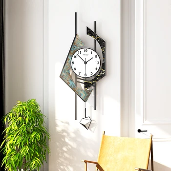 Povzetek Geometrijo Swingable Stenske Ure Sodoben Design, Dnevni Sobi Doma Dekoracijo Sten Dekor Za Prostor 2020 Dekorativne Stenske Watch