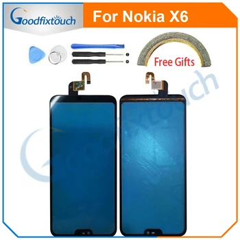 Zaslon na dotik Za Nokia X6 Plošča na Dotik Sprednje Steklo Nadomestni Deli Zunanji Objektiv Orodja Brez LCD Za Nokia X6