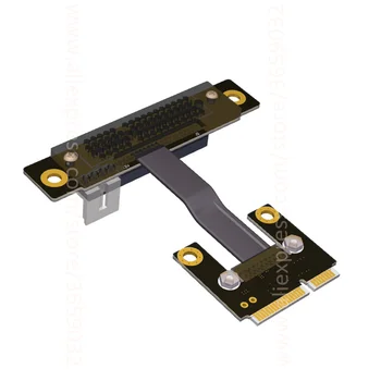 Mini PCIe MPCIe WiFi brezžična omrežna kartica vmesnik kabel podaljšek za 4 PCI-E x4 4x Komolec Levo pod Kotom Riser mini PCI-E 32Gbps